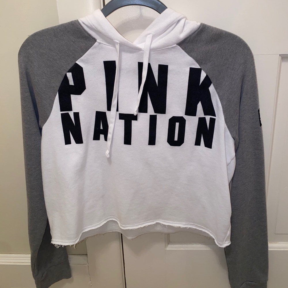 PINK Cropped Hoodie